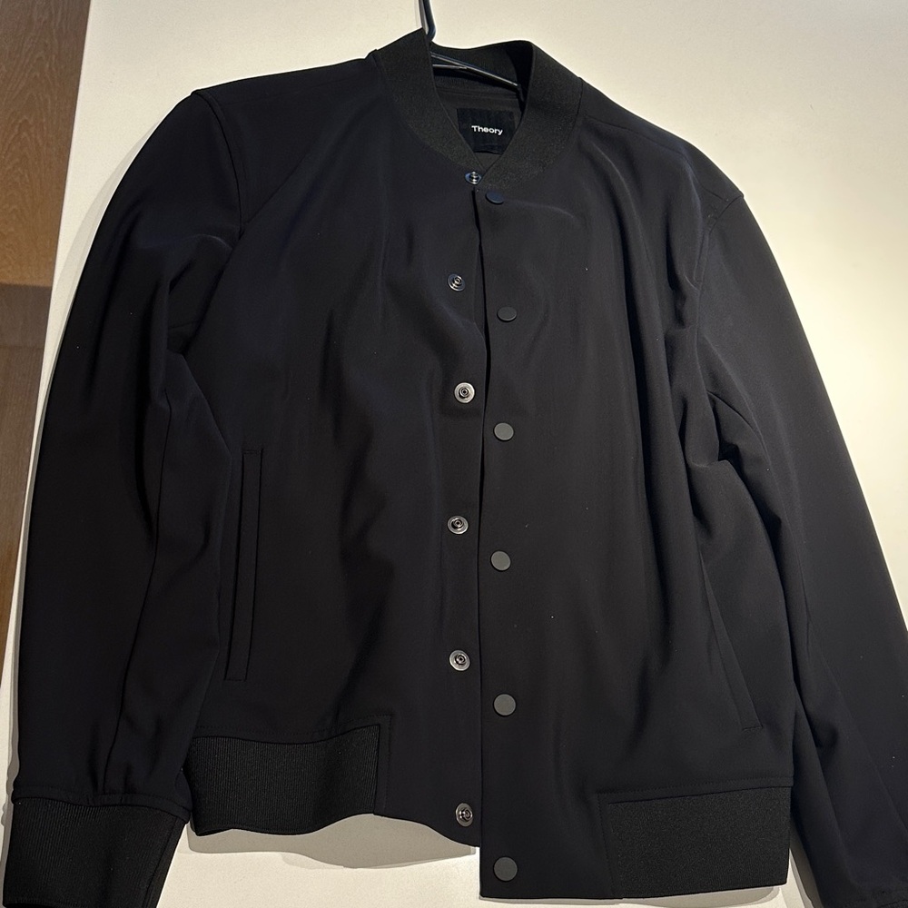 Theory Classic Black Bomber Jacket